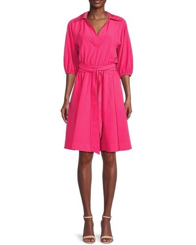Calvin Klein Belted Mini Dress - Pink