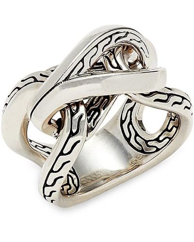 John Hardy Asli Sterling Silver Textured Ring - White