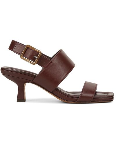 Vince Cira Leather Slingback Sandals - Brown