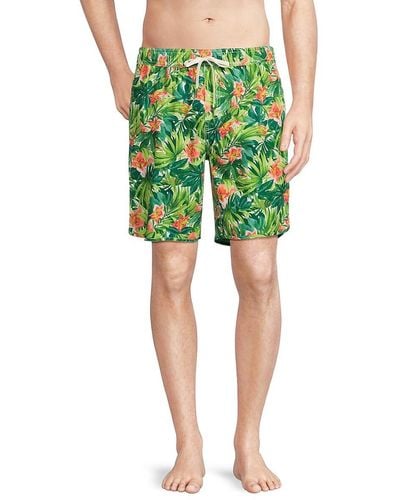 Fair Harbor Hibiscus Swim Shorts - Green