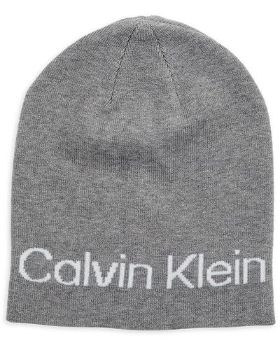Calvin Klein Logo Beanie - Gray