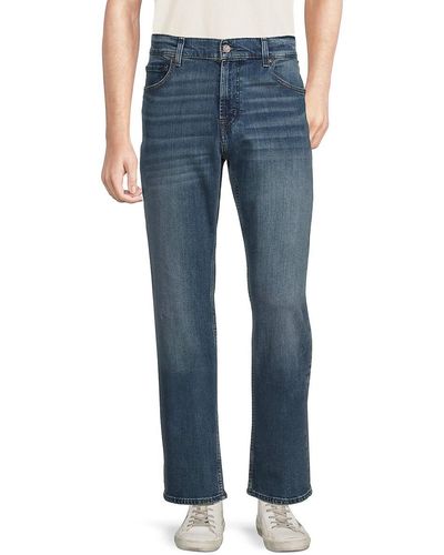 7 For All Mankind High Rise Straight Leg Jeans - Blue