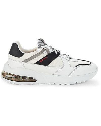 Off play Mixed-media Chunky Sneakers - White