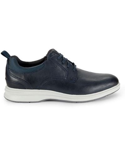 Rockport Low Top Leather Derby Trainers - Blue