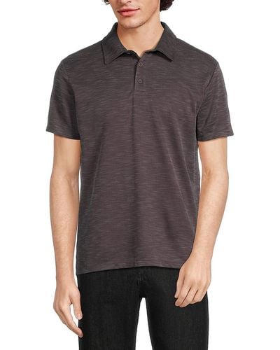 Saks Fifth Avenue Solid Polo - Gray