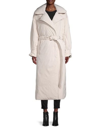 Ted Baker Aliccee Puffer Belted Longline Coat - Natural