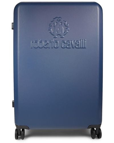 Roberto Cavalli 28 Inch Expandable Hard Case Spinner Suitcase - Blue