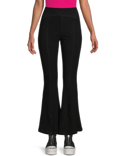 AREA STARS Ribbed Flare Pull On Trousers - Black