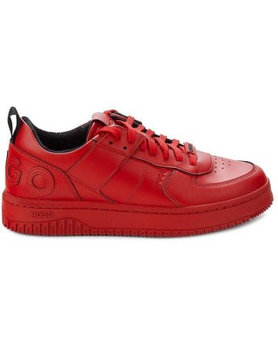 BOSS Kilian Logo Court Sneakers - Red
