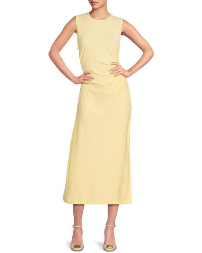 Theory Jorainna Sleeveless Midi Dress - Yellow