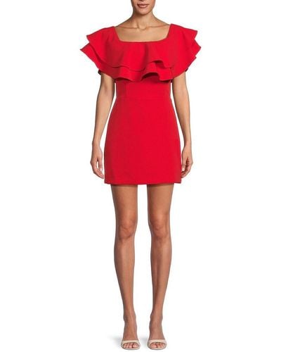 Endless Rose Ruffle Mini Dress - Red