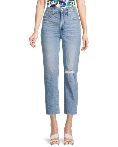 Madewell Perfect Vintage Cropped Straight Jeans - Blue