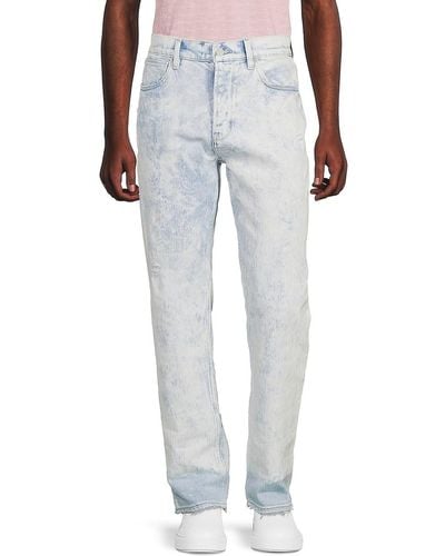 Hudson Jeans Resse Straight Leg Faded Jeans - Grey