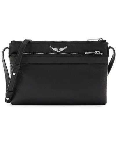 Zadig & Voltaire Stella Wings Leather Crossbody Bag - Black