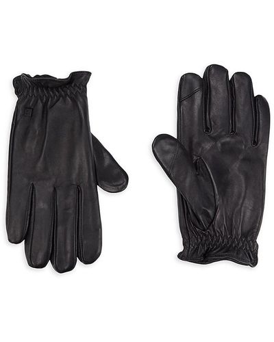 Calvin Klein Leather Gloves - Black