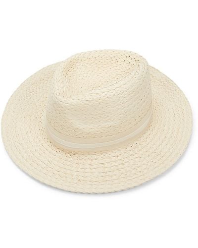 Vince Camuto Woven Design Panama Hat - Natural