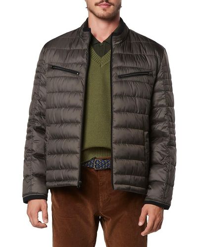 Andrew Marc Grymes Channel Quilted Puffer Jacket - Brown