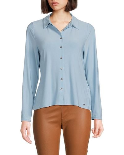 Tommy Hilfiger Solid Shirt - Blue