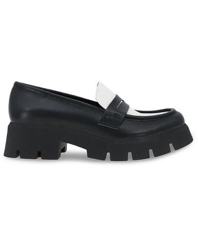 BCBGeneration Rama Lug Sole Penny Loafers in Metallic Lyst UK