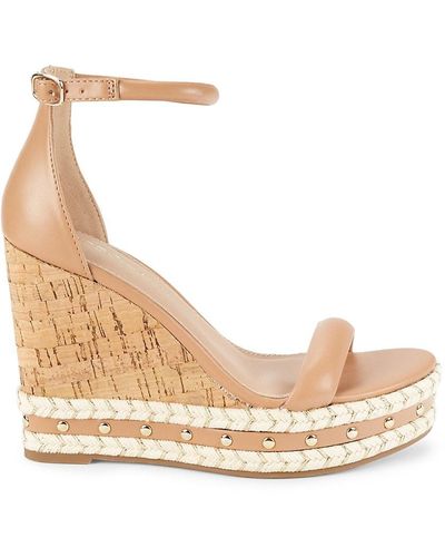 BCBGeneration Narida Ankle Strap Wedge Sandals - Natural