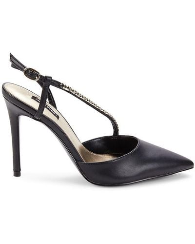 Nine West Finest Chain Trim Court Shoes - Black