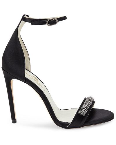 Bruno Magli Estelle Embellished Stiletto Heel Sandals - Black
