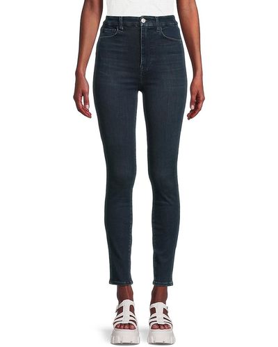 7 For All Mankind Ultra Skinny Fit Washed Jeans - Blue