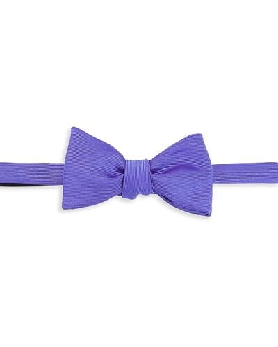 Eton Grossgrain Silk Self-tied Bow Tie - Purple