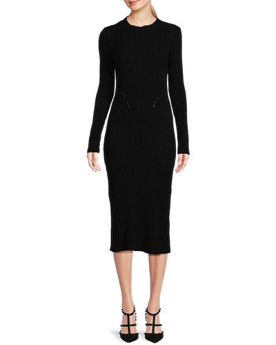 Rails Nellie Silk Blend Midi Jumper Dress - Black