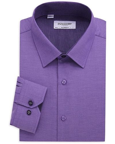 Duchamp Tailored Fit Dress Shirt - Purple