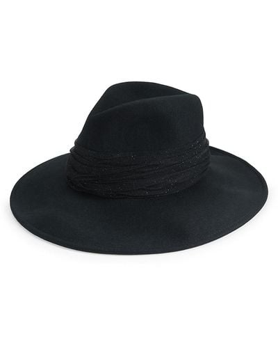 Eugenia Kim Dita Wool Fedora Hat - Black