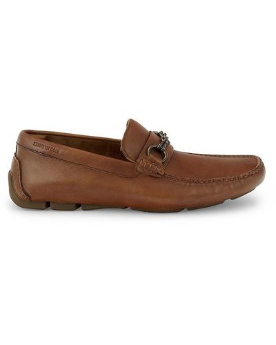 Kenneth Cole Tolbert Leather Bit Driving Loafers - Brown