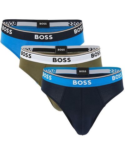 BOSS Contrast Logo Briefs - Blue