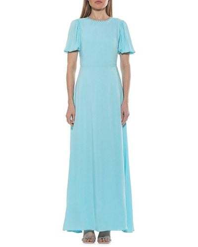 Alexia Admor Cutout Fit & Flare Maxi Dress - Blue