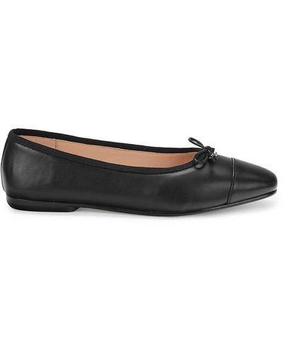 Kate Spade Pavlova Cap-toe Leather Ballet Flats - Black