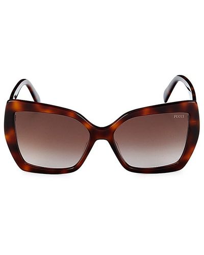 Emilio Pucci 58Mm Butterfly Sunglasses - Brown