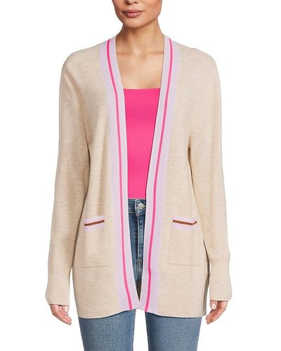 Lisa Todd Dual Tone Wool & Cashmere Longline Jumper - Pink