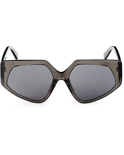 Sportmax 56mm Geometric Sunglasses - Gray