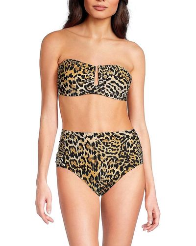 DKNY 2-piece Leopard Print Bikini Set - Black