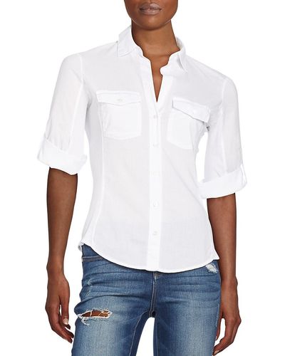 James Perse Spread Collar Shirt - White