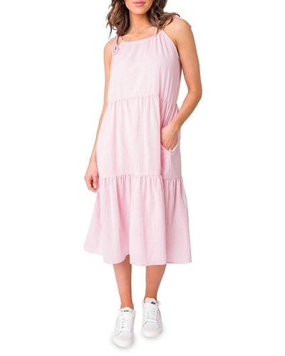 Gibsonlook Tiered Midaxi Tent Dress - Pink