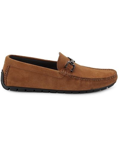 Bruno Magli Xavier Suede Driving Loafers - Brown