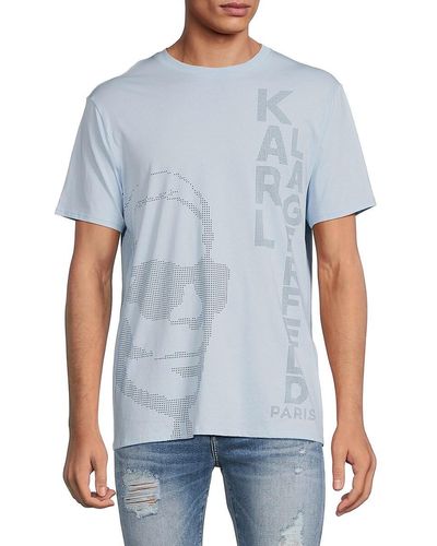 Karl Lagerfeld Dot Logo Crewneck T Shirt - White