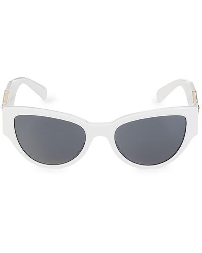 Versace 55mm Cat Eye Sunglasses - White
