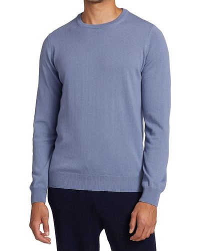 Saks Fifth Avenue Saks Fifth Avenue Collection Cashmere Crewneck Sweater - Blue