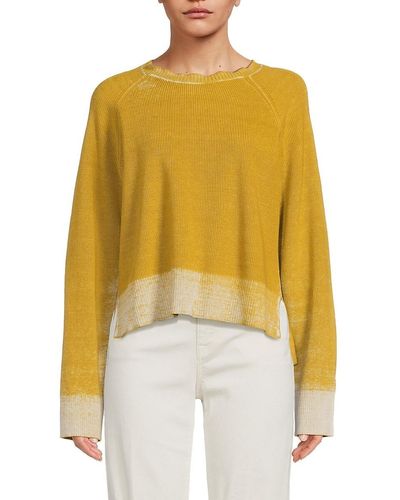 ATM Ribbed Cashmere Blend Jumper - Yellow