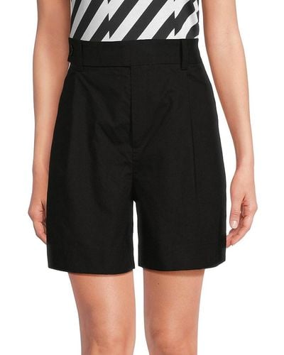 Proenza Schouler Linen Blend Dress Shorts - Black