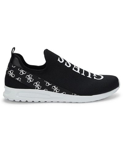 guess black slip on shoes