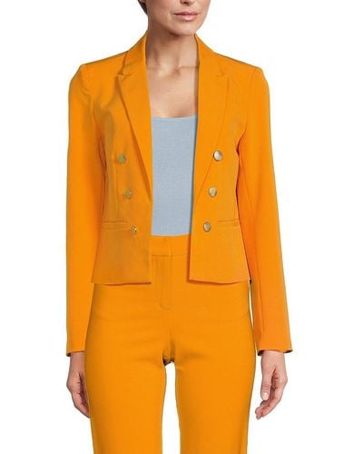 Nanette Lepore Open Front Blazer - Orange