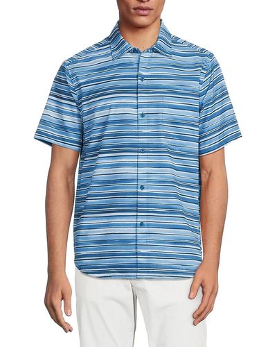Tommy Bahama Coast Ripple Striped Shirt - Blue